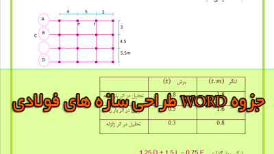 دانلود رایگان جزوه کاربردی word طراحی سازه های فولادی – رشته مهندسی عمران