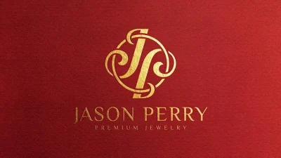 موکاپ لایه باز لوگو طلایی